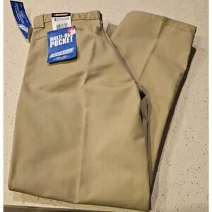 Dickies Women's 16H/29W Relaxed Fit Double Knee Pants Khaki Durable Workwear